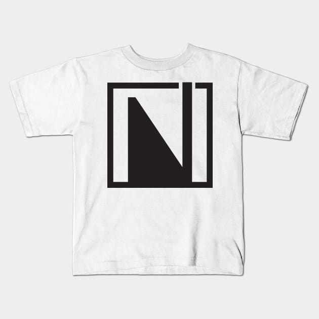 Geometric Abstract black minimal Kids T-Shirt by carolsalazar